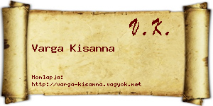Varga Kisanna névjegykártya