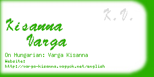 kisanna varga business card